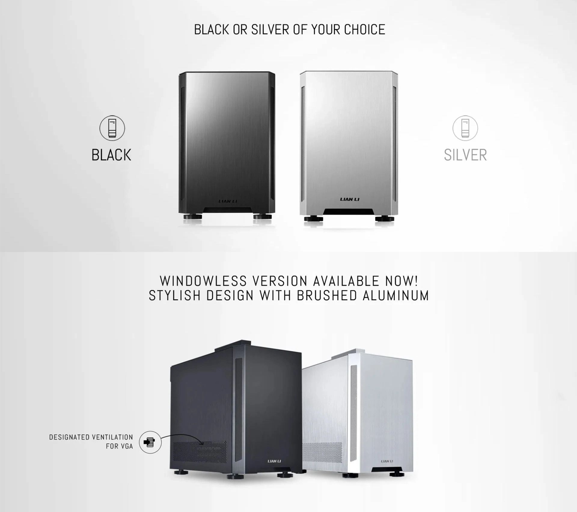 Vỏ Case LIAN-LI TU150 Black/Silver