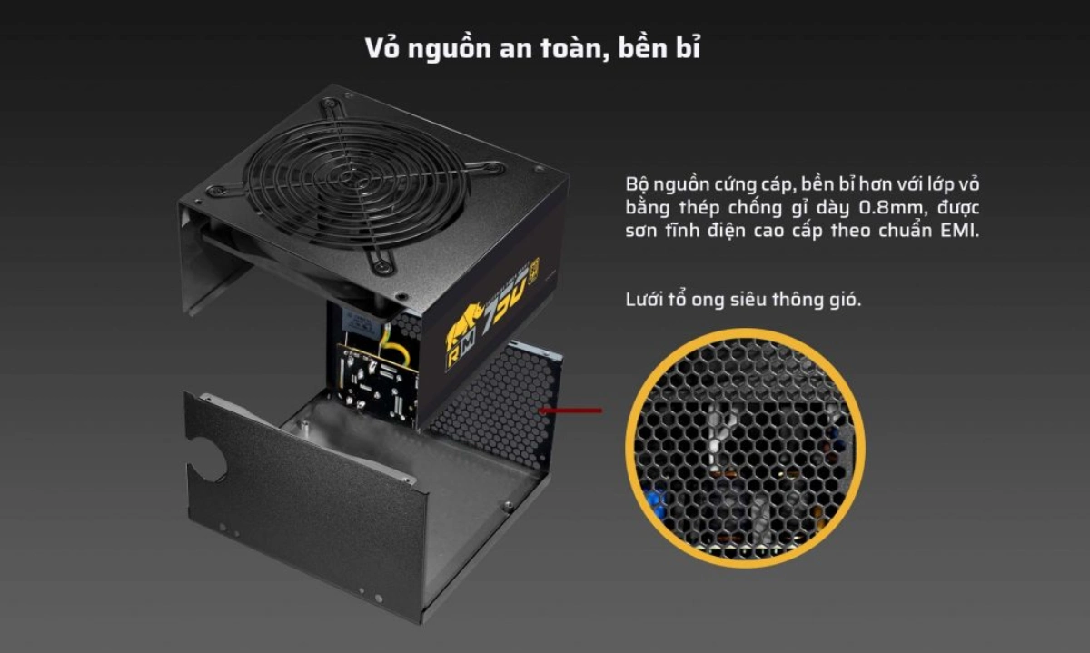 Nguồn máy tính Jetek RM750 V3 750W an toàn