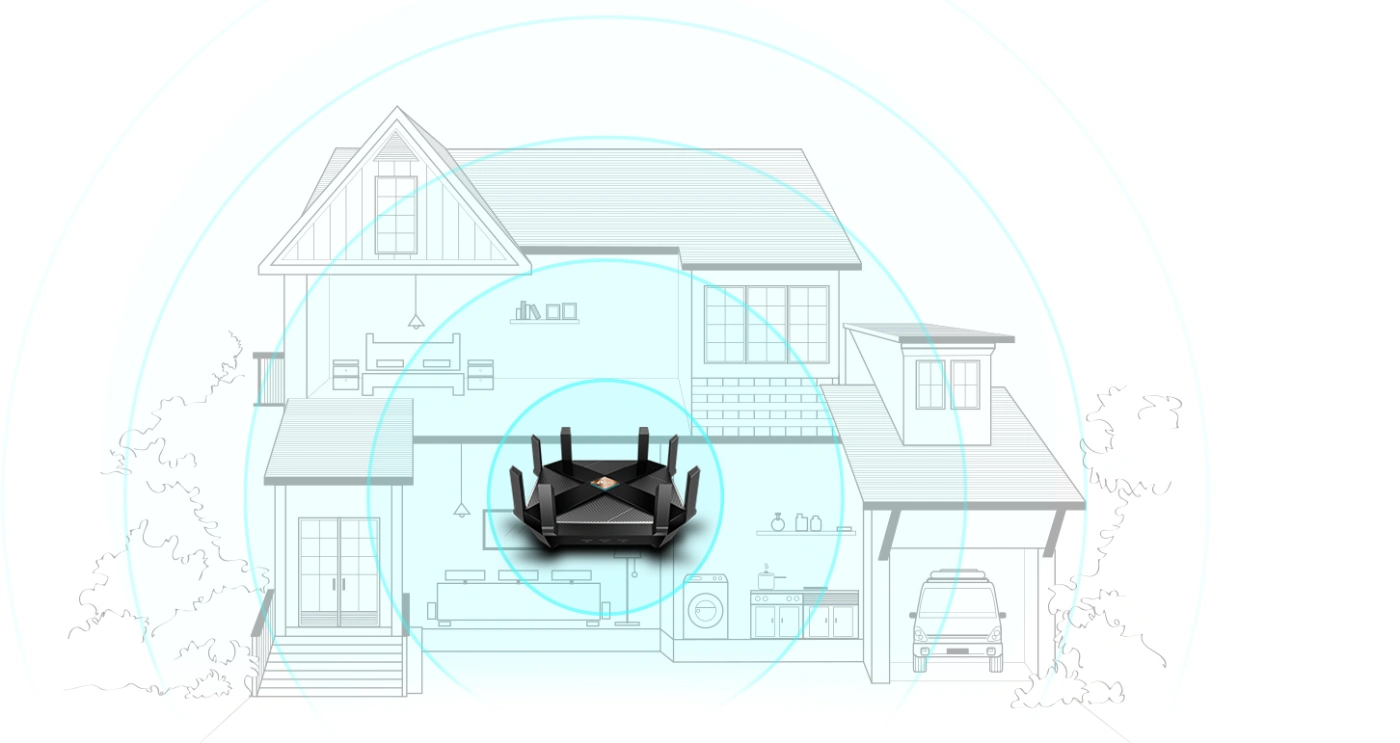 Router Wifi 6 TP-Link Archer AX6000 vùng phủ sống rộng