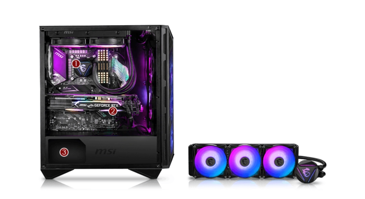 Vỏ case MSI MPG GUNGNIR 110M tản nhiệt