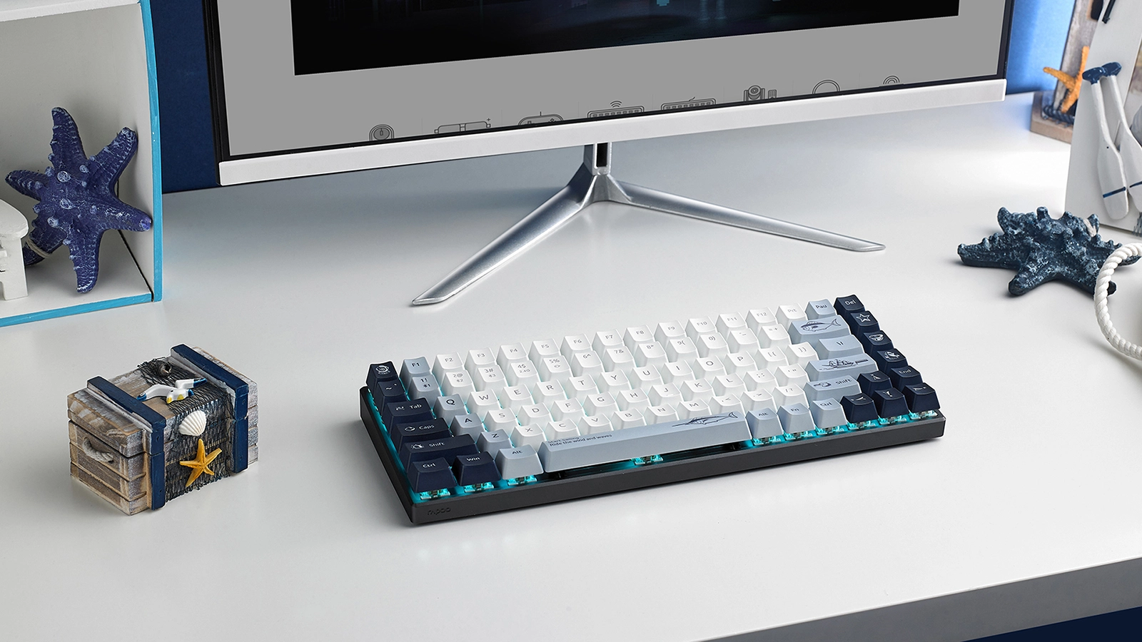 Bàn phím cơ Rapoo MT510PRO Blue Light Three Mode Mechanical