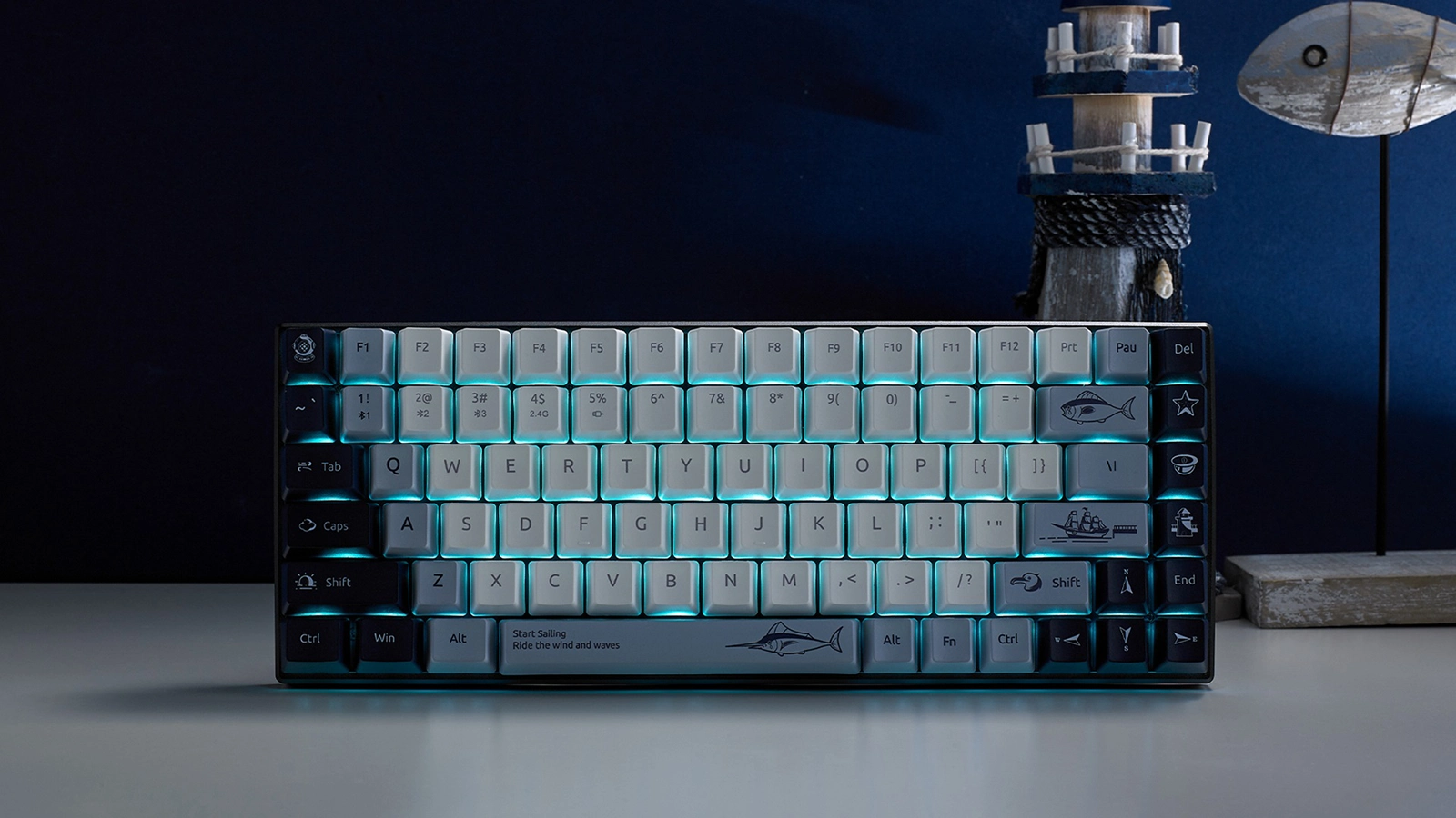 Bàn phím cơ Rapoo MT510PRO Blue Light Three Mode Mechanical