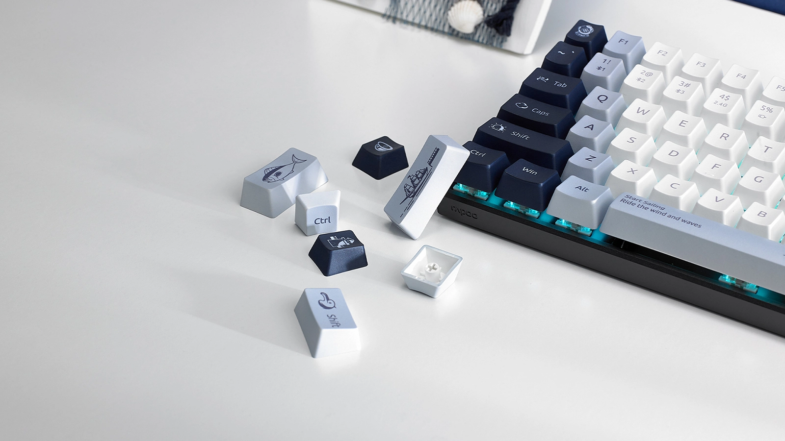 Bàn phím cơ Rapoo MT510PRO Blue Light Three Mode Mechanical