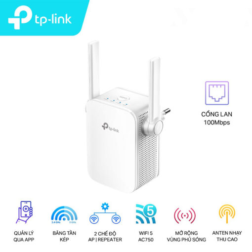 Bộ Mở Rộng Sóng WiFi TP-Link RE205 AC750 Chính hãng