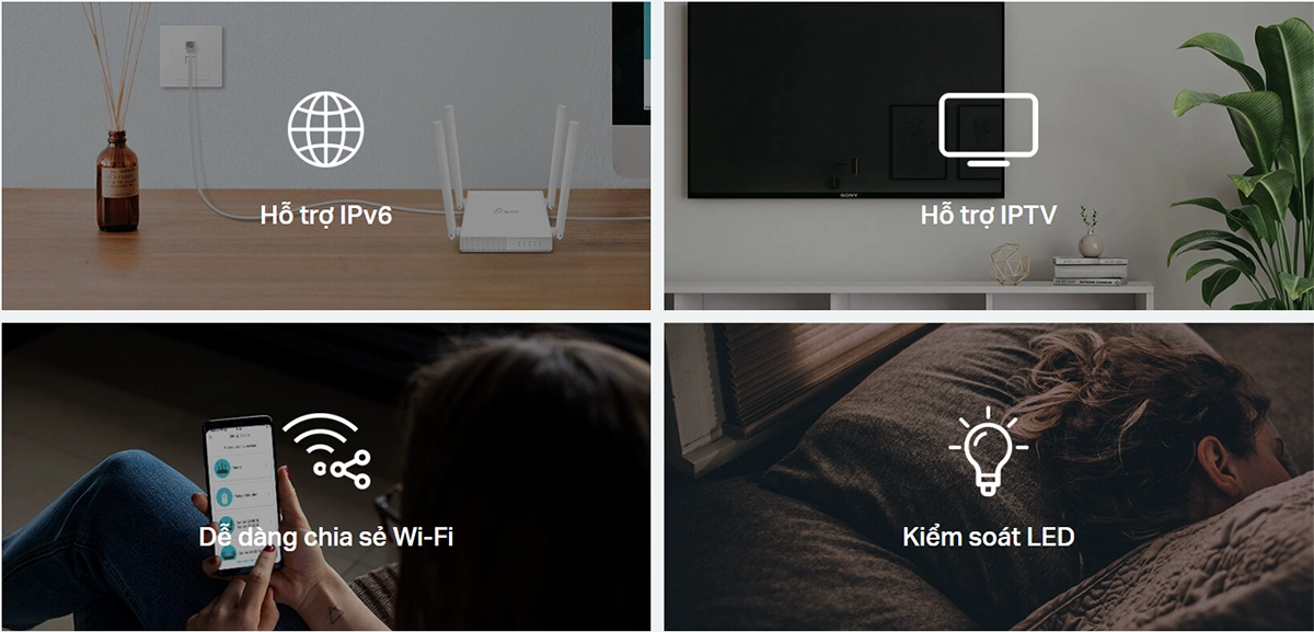 Bộ phát wifi TP-Link Archer C24 tốc độ AC750Mbps