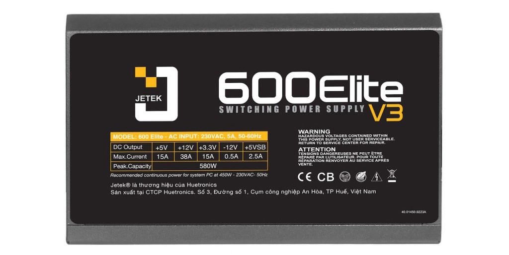 Nguồn máy tính JETEK 600 ELITE V3