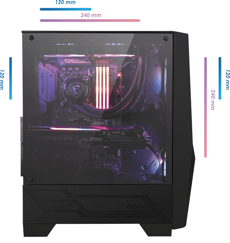 Vỏ Case MSI MAG FORGE 100R - Mid Tower