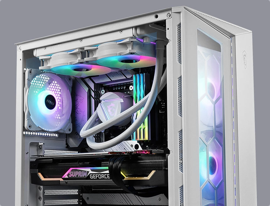 Vỏ Case MSI MPG GUNGNIR 110R White Mid-Tower