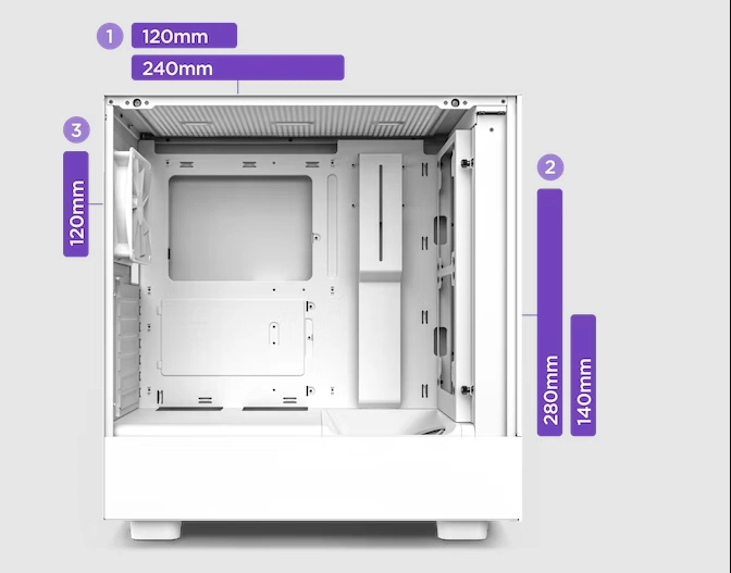 Vỏ Case NZXT H5 Elite (Black/White) - Mid Tower