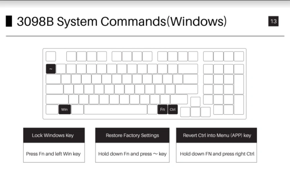 AKKO 3098B System Commands