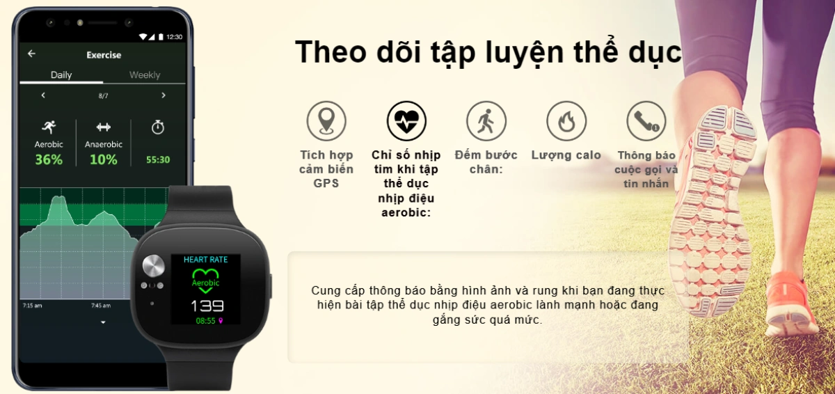 ASUS VivoWatch BP HC-A04 thay đổi thói quen tập thể dục