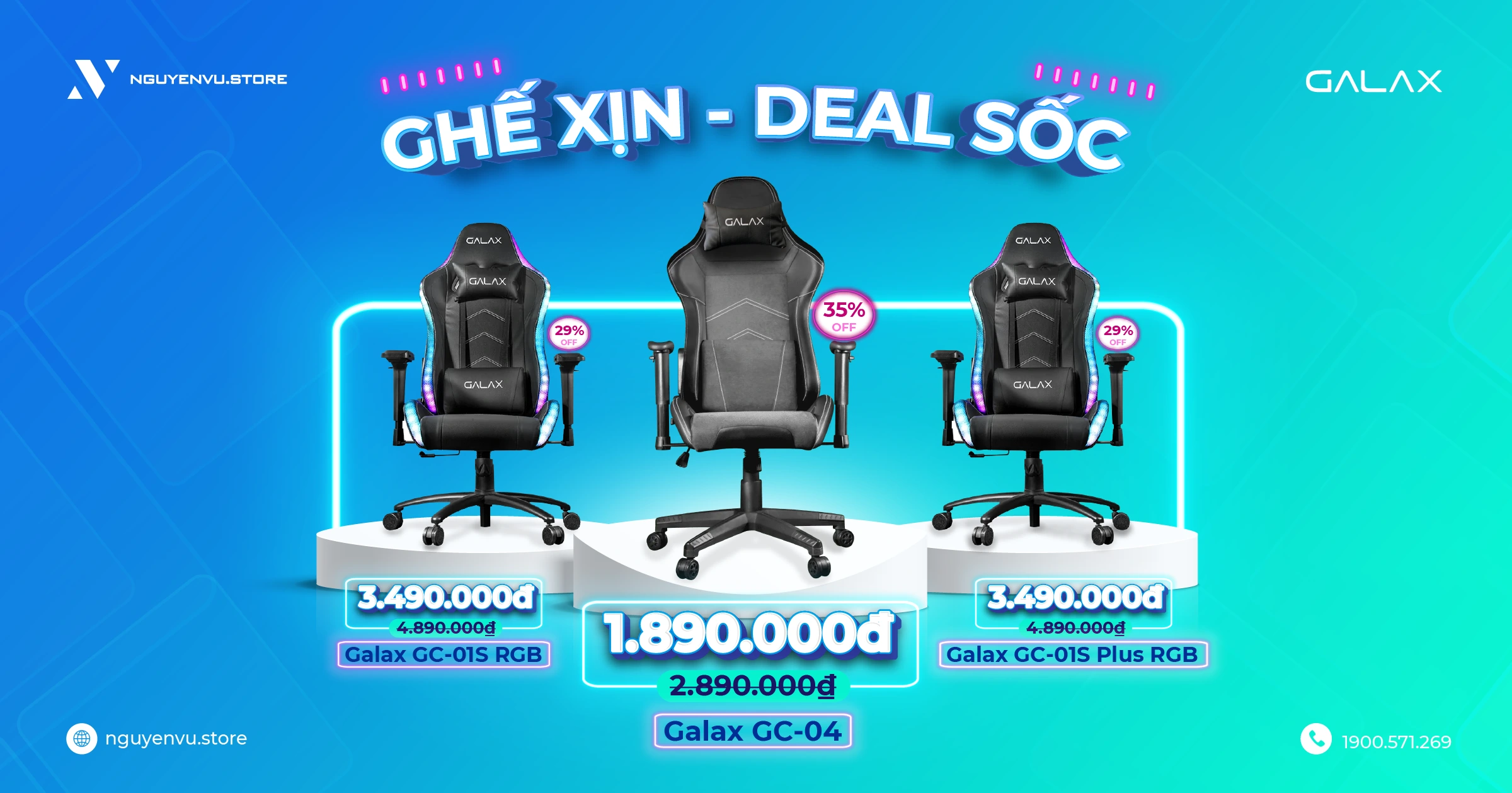 GHẾ XỊN - DEAL SỐC | Ghế Gaming Galax giảm đến 35%