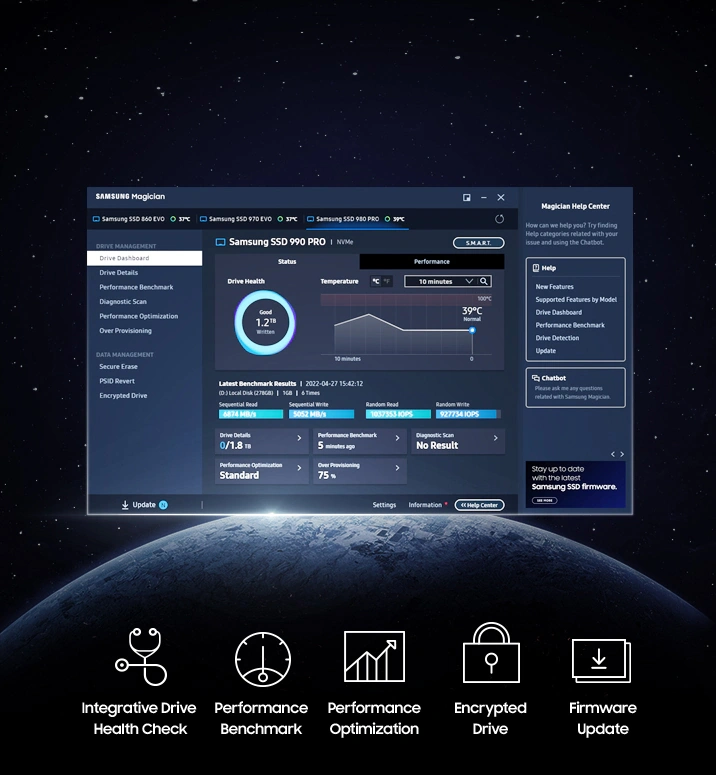 Samsung SSD 990 PRO phần mềm samsung magical