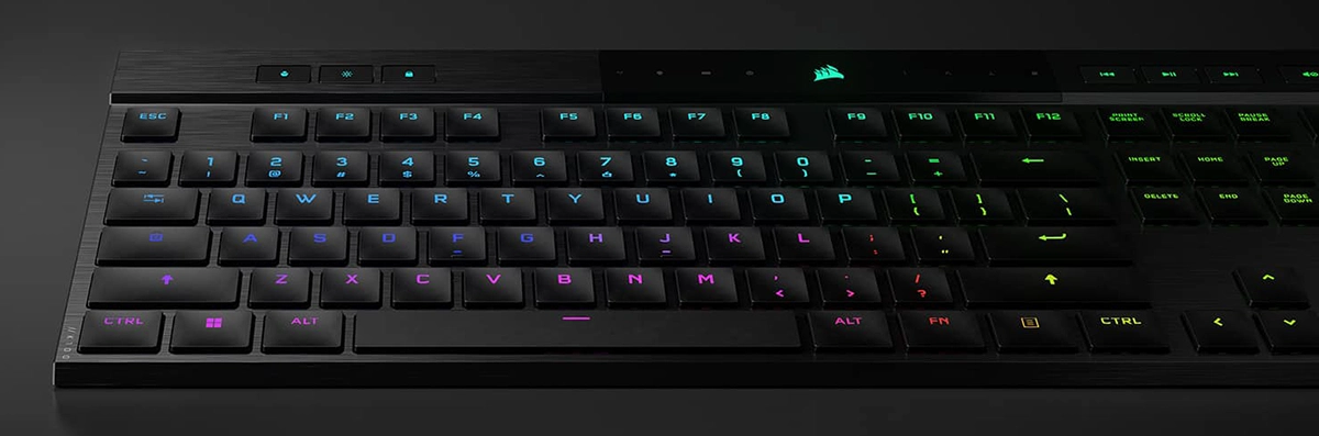 Bàn phím cơ Corsair K100 Air Wireless RGB Ultra-Thin (CH-913A01U-NA)
