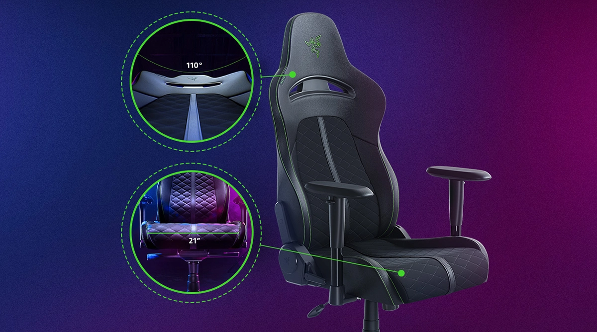 Ghế Gaming Razer Enki X - Black/Green