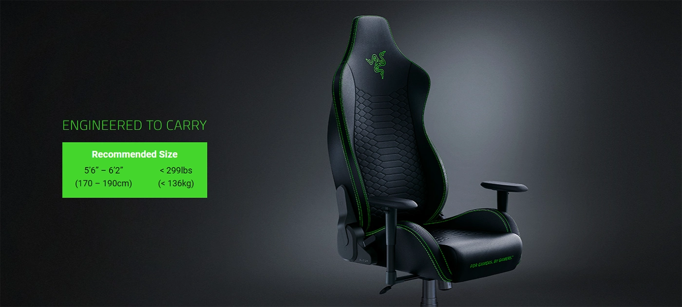 Ghế Gaming Razer Iskur X - Black Green (RZ38-02840100-R3U1) Chính hãng
