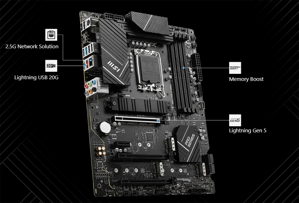 Mainboard MSI PRO Z790-P DDR4 (Intel Z790, Socket LGA1700, ATX, 4 khe RAM DDR4)