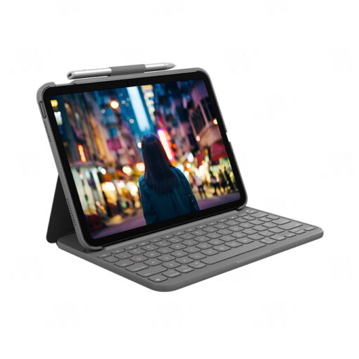 Bàn phím iPad Logitech Slim Folio for iPad 10th Gen Xám