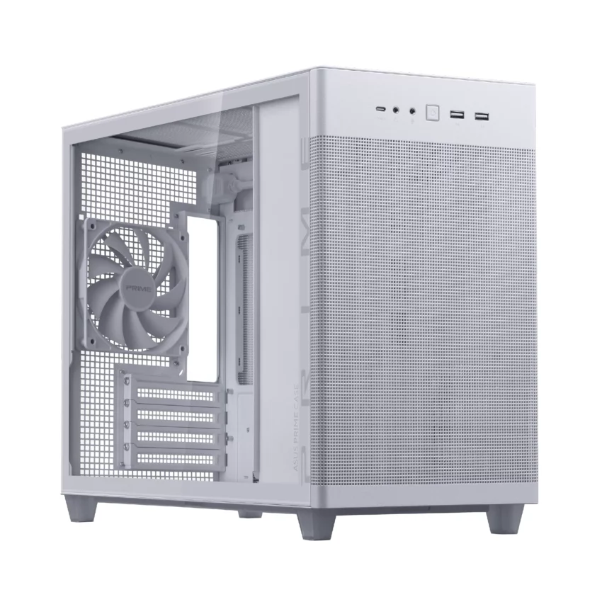 Vỏ Case ASUS Prime AP201 TG MicroATX Mặt Kính Trắng ưu đãi giá rẻ