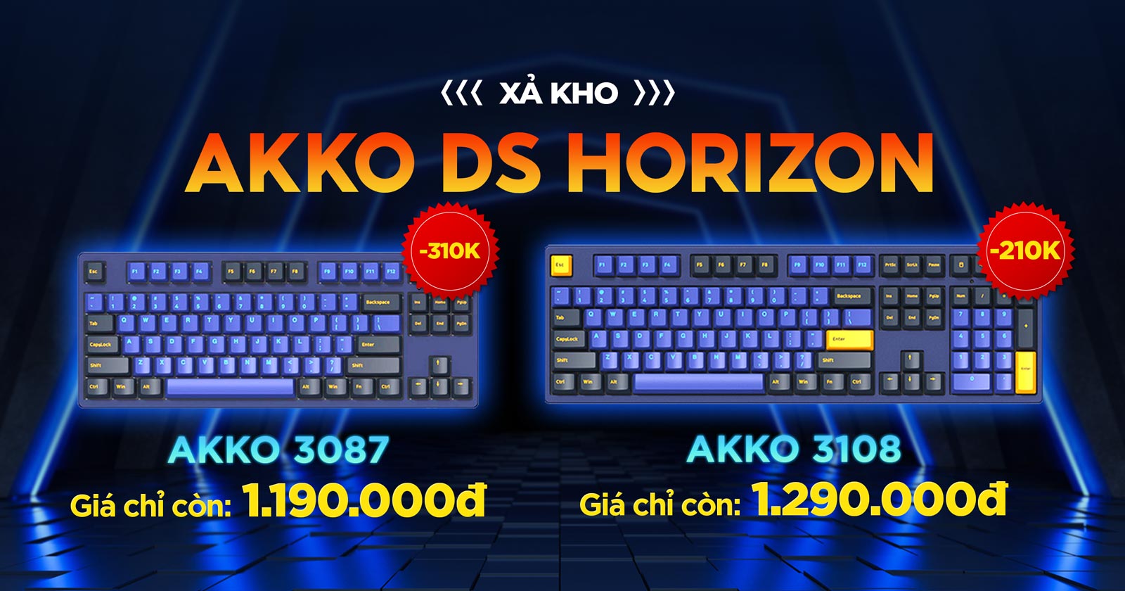 Xả kho bàn phím cơ AKKO 3087 v2 DS Horizon và AKKO 3108 v2 DS Horizon (Akko switch v2)