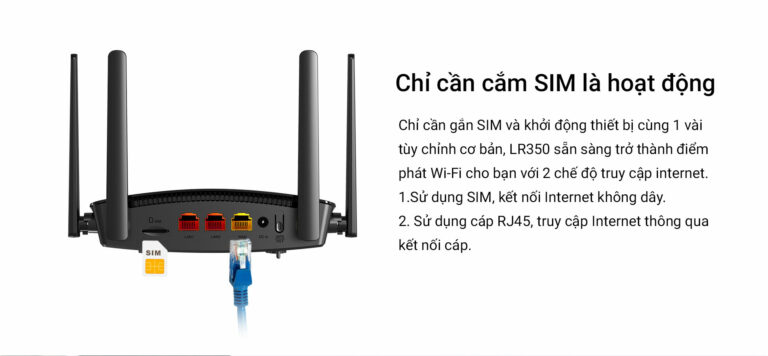 Bộ định tuyến không dây Totolink LR350 4G LTE giá sốc Cần Thơ