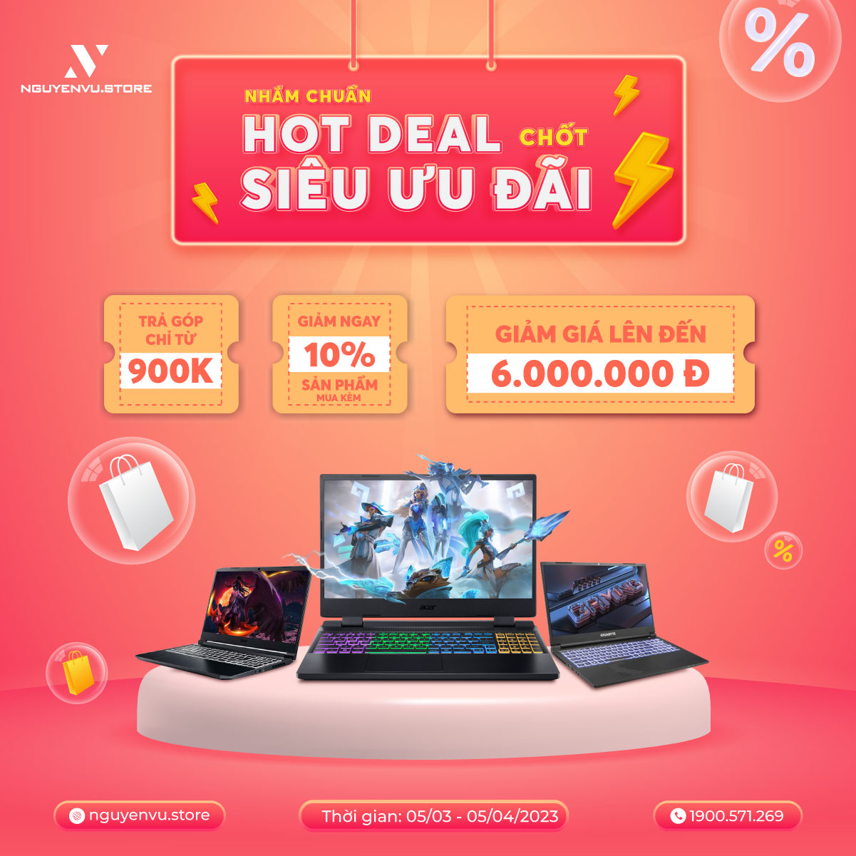 NHẮM CHUẨN HOT DEAL - CHỐT SIÊU ƯU ĐÃI | Laptop giảm đến 6 triệu đồng