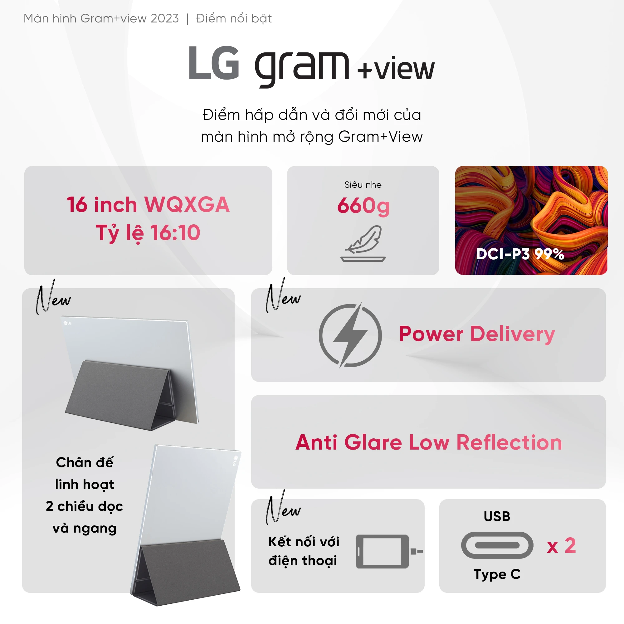 Màn hình di động LG Gram View 16MR70.ASDA5