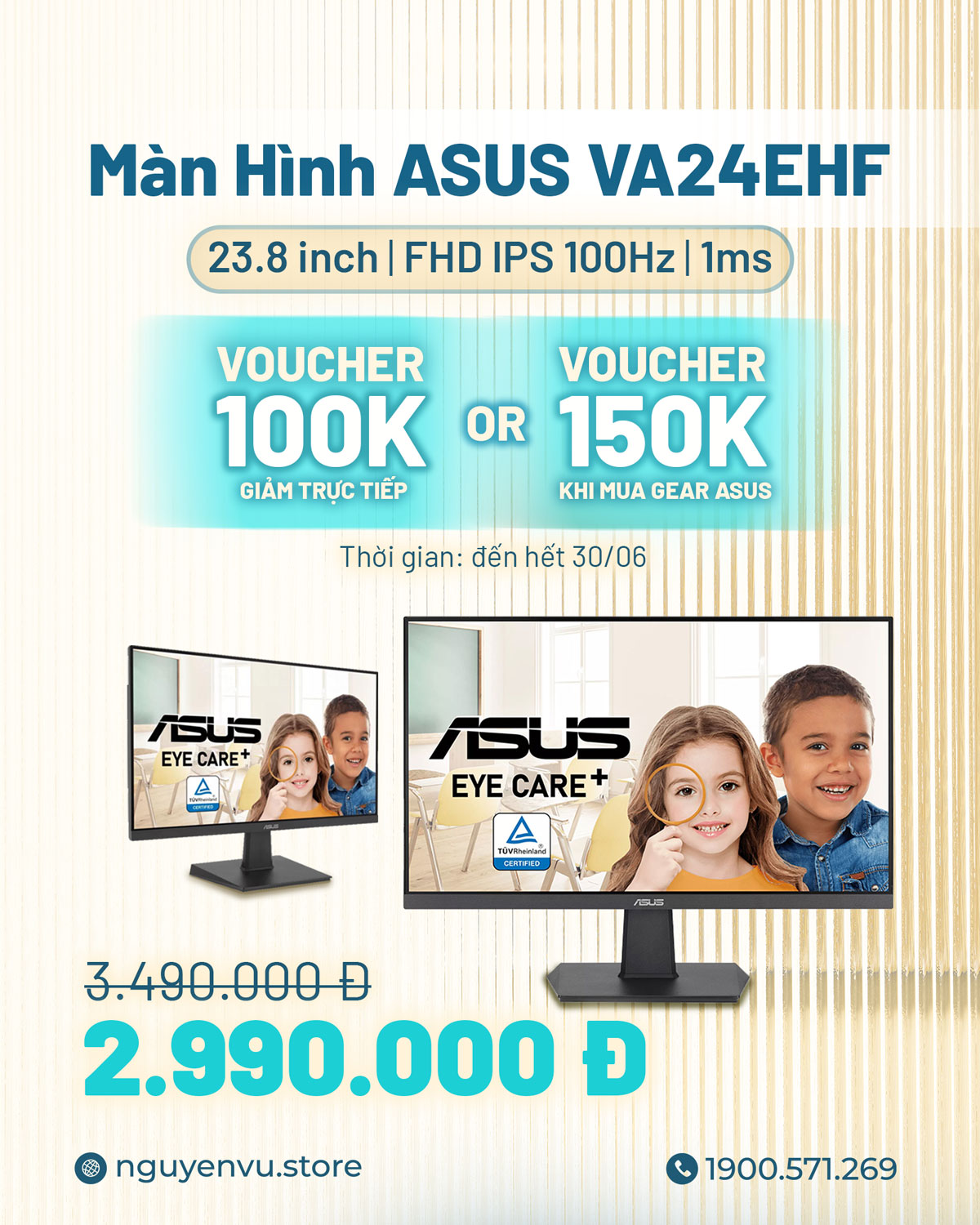 ASUS VA24EHF | Rinh Màn Hình Mới - Rước Voucher Hời