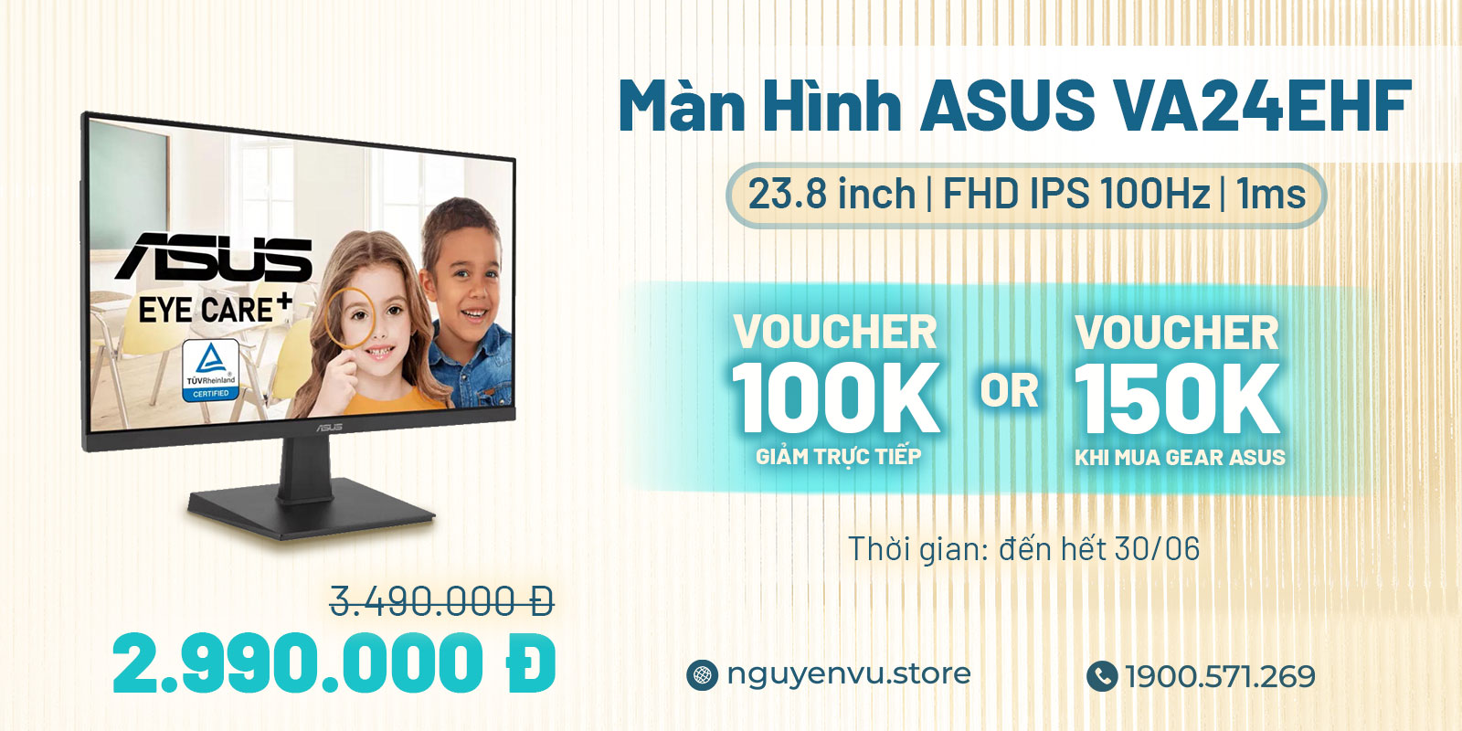 ASUS VA24EHF | Rinh Màn Hình Mới - Rước Voucher Hời