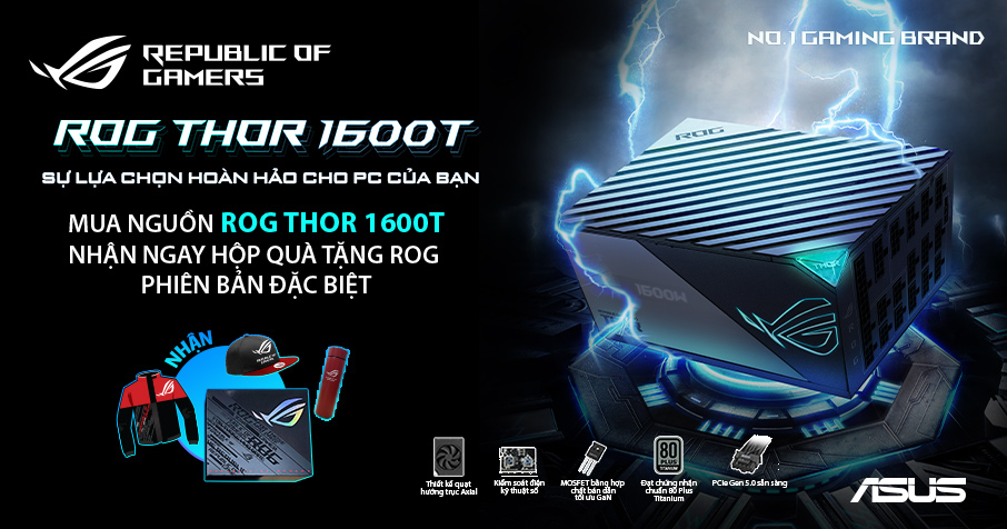 ROG THOR 1600T - Nguồn Đỉnh Cho Máy Đỉnh