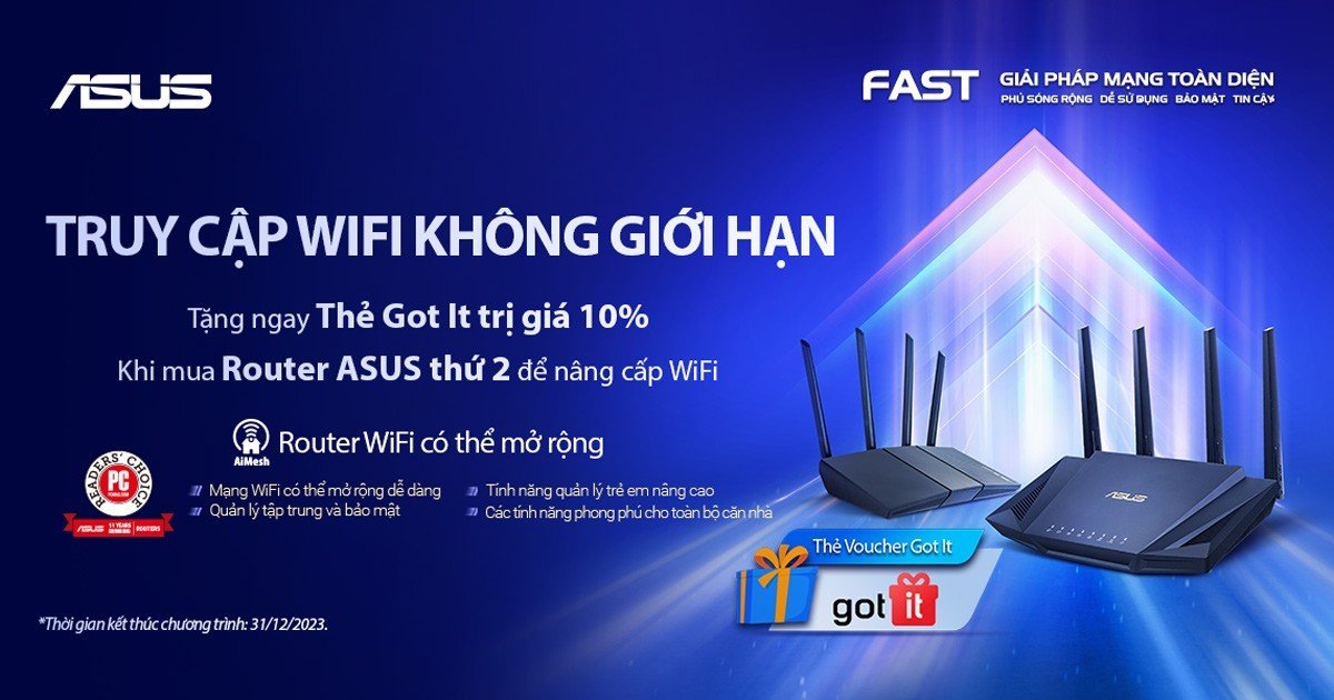 Router ASUS - Truy cập Wifi không giới hạn