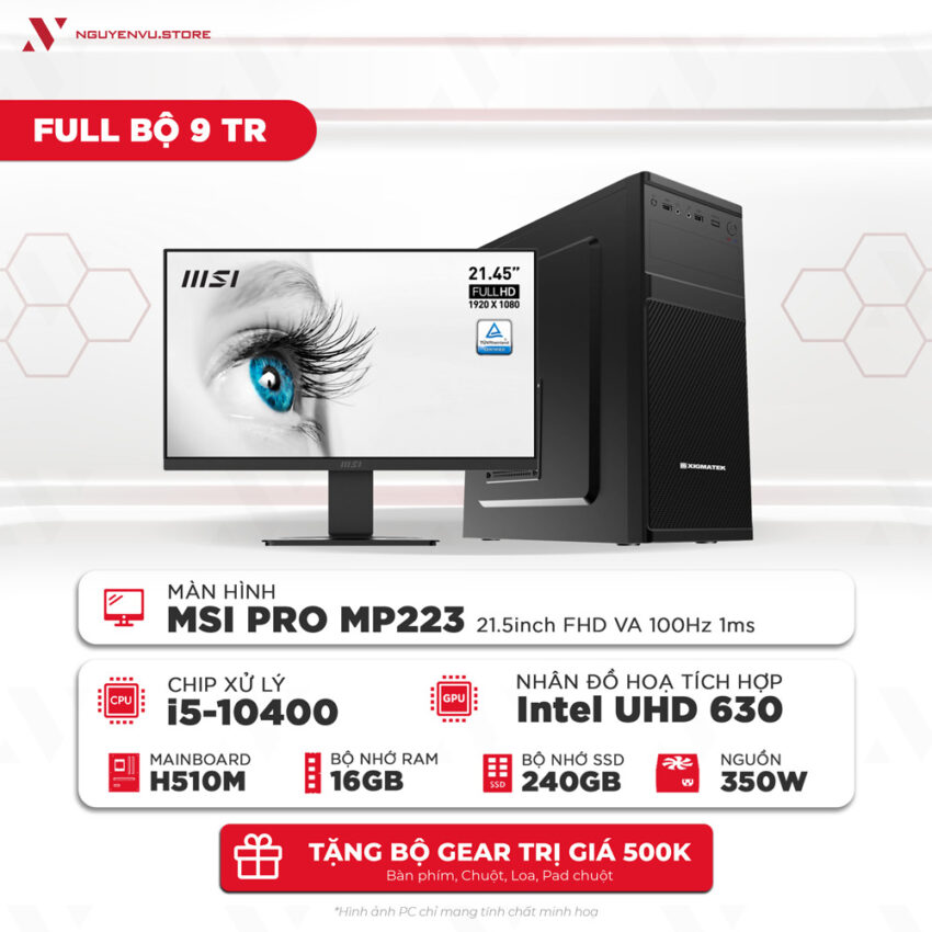 Full bộ máy tính văn phòng i5-10400