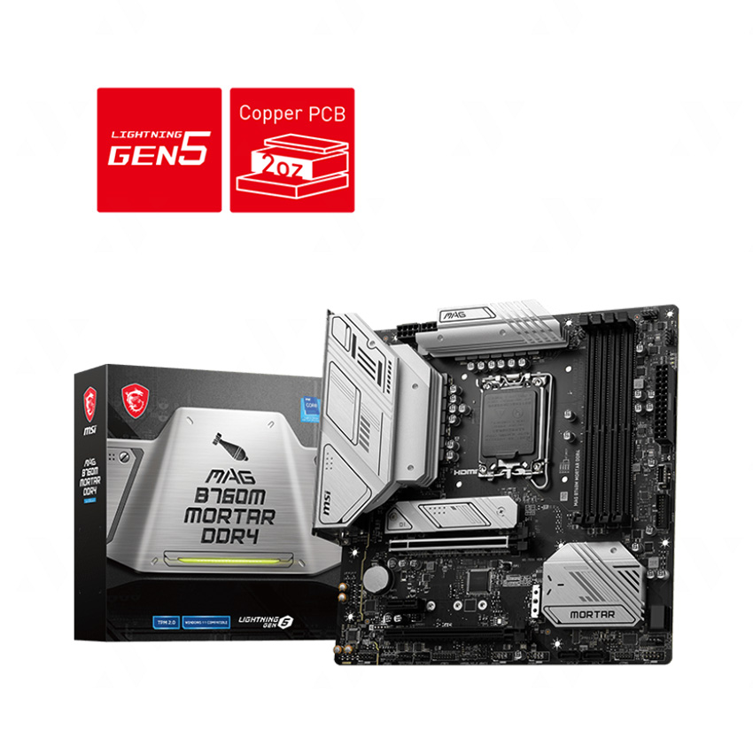 Mainboard MSI MAG B760M MORTAR DDR4 chính hãng giá rẻ Cần Thơ