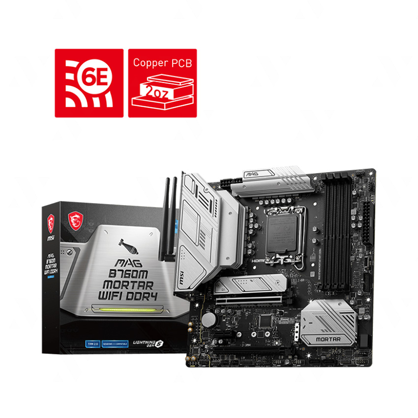 Mainboard MSI MAG B760M MORTAR WIFI DDR4 chính hãng giá rẻ Cần Thơ