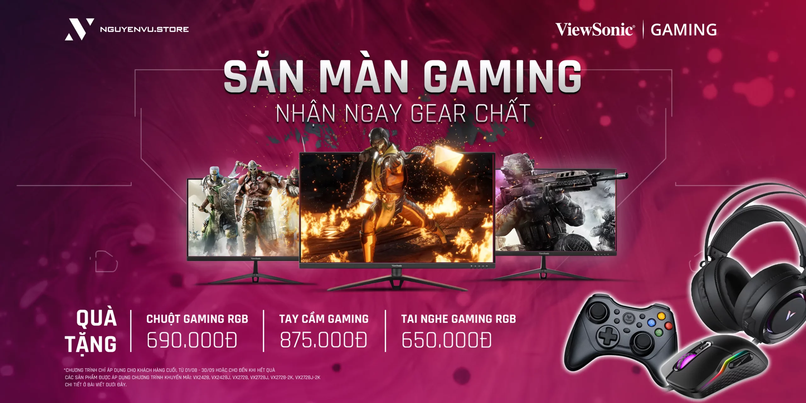 Săn Màn Gaming ViewSonic Nhận Ngay Gear Chất