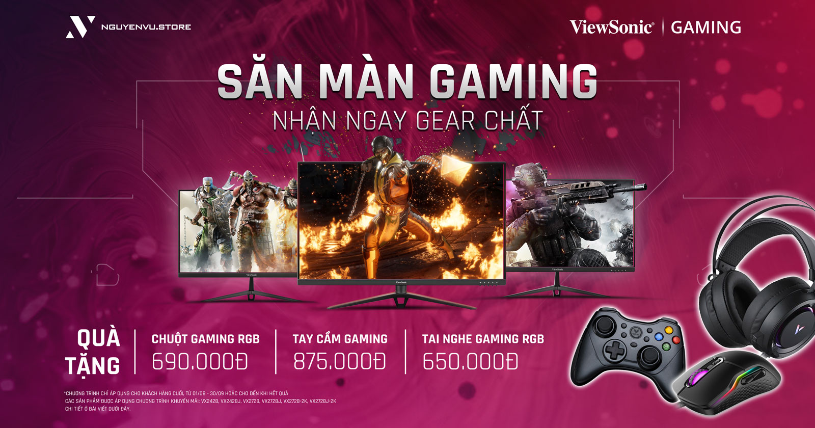 Săn Màn Gaming ViewSonic Nhận Ngay Gear Chất