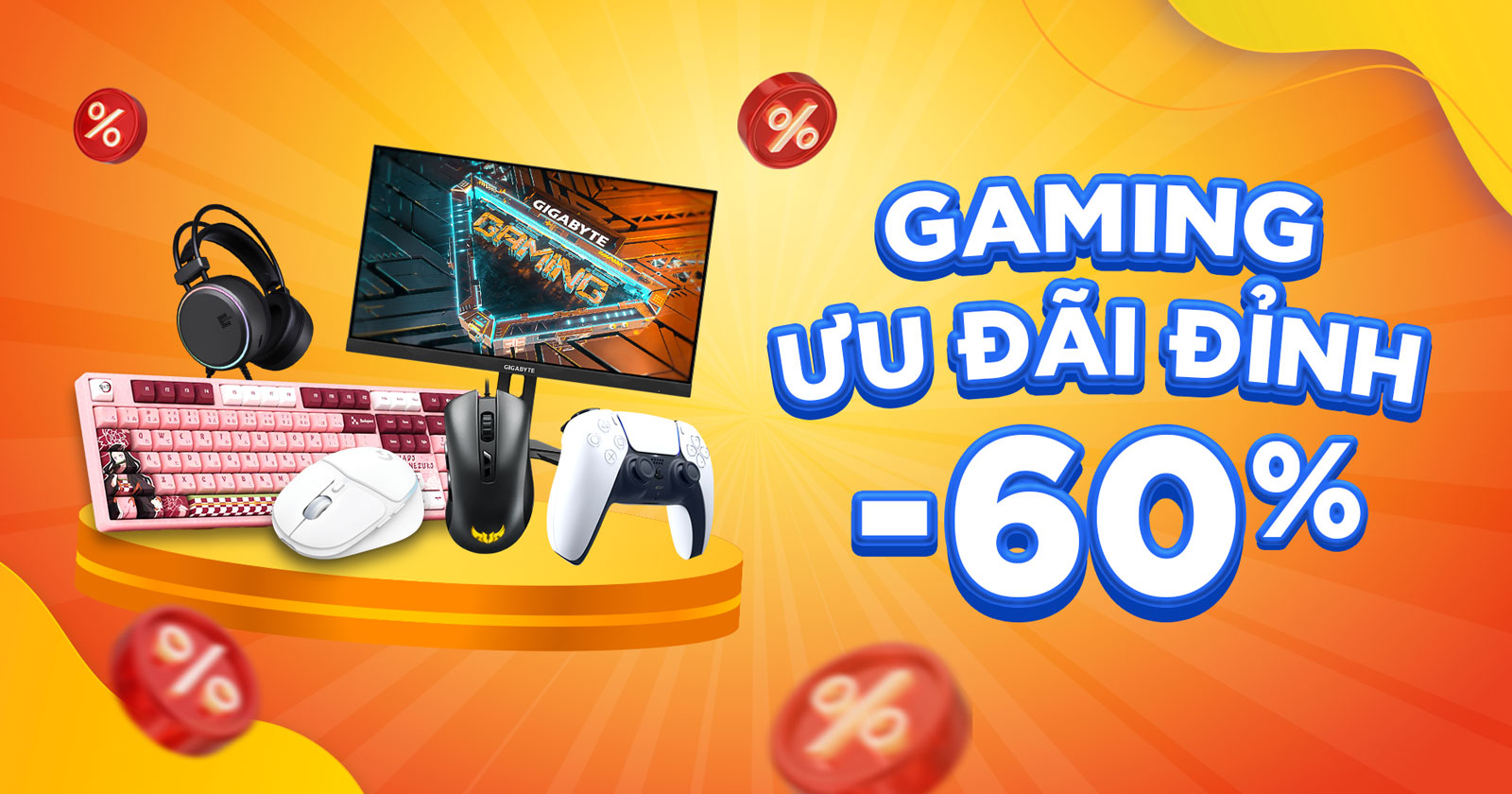 Gaming ưu đãi đỉnh lên đến 60%