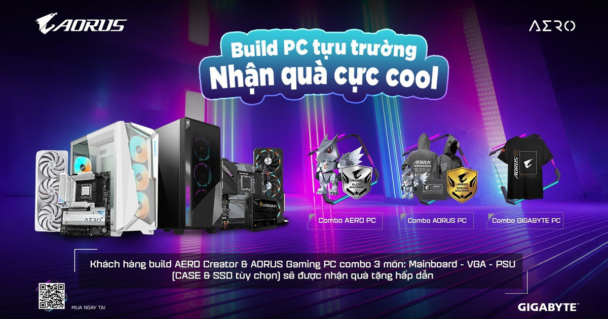 Build PC Tựu Trường - Nhận Quà Cực Cool cùng GIGABYTE