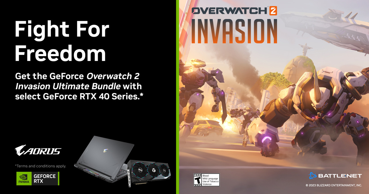 Tặng game Overwatch 2 Invasion Ultimate Bundle khi Mua Card đồ họa RTX 40 Series