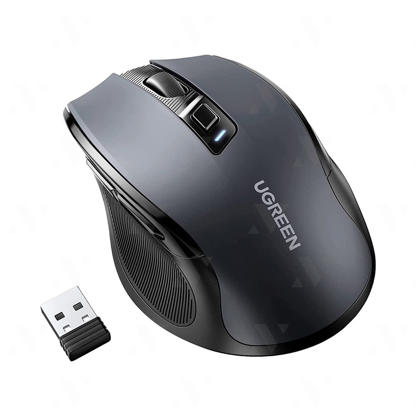 Chuột không dây Silent Ugreen 90855 (Công thái học, Không dây 2.4G & Bluetooth)