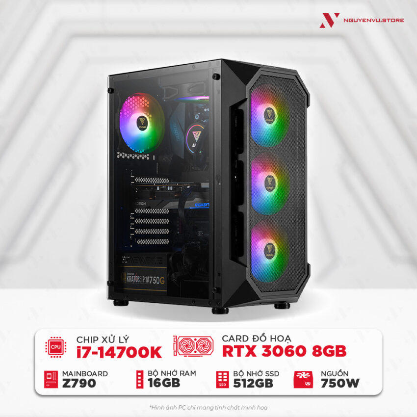 Cấu hình PC gaming Intel i7-14700K RTX 3060