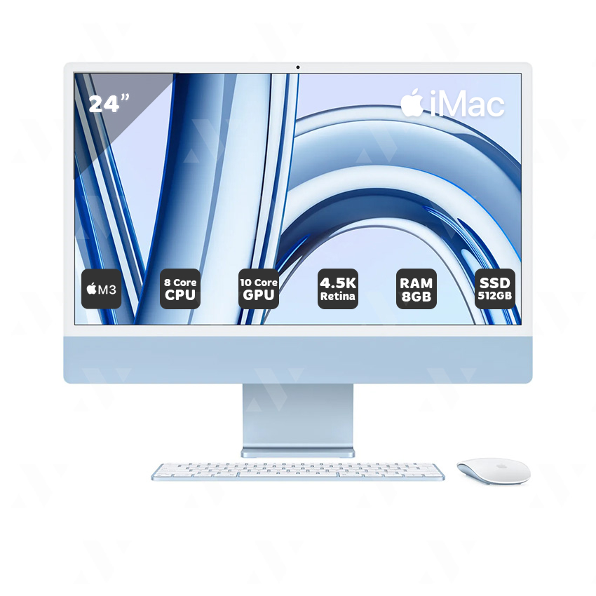 Apple iMac M3 MQRR3SA/A 2023 Xanh Dương chính hãng giá rẻ Cần Thơ