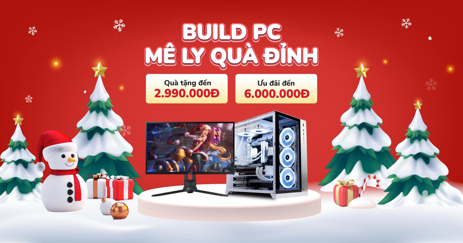 BUILD PC - MÊ LY QUÀ ĐỈNH đến 2.990.000Đ