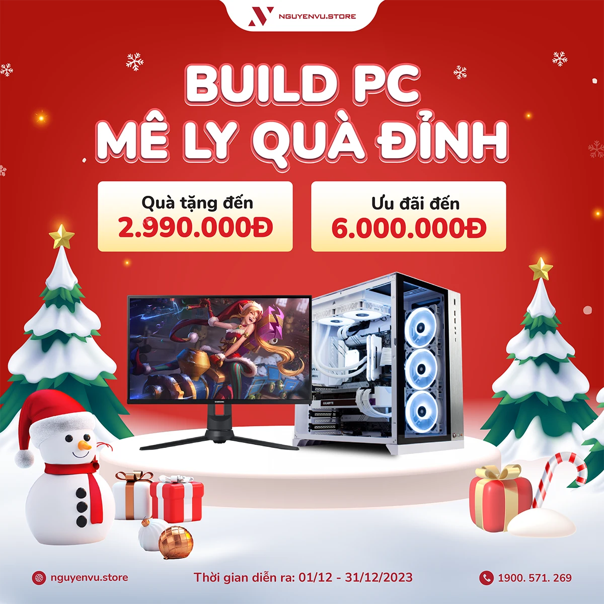 BUILD PC - MÊ LY QUÀ ĐỈNH đến 2.990.000Đ