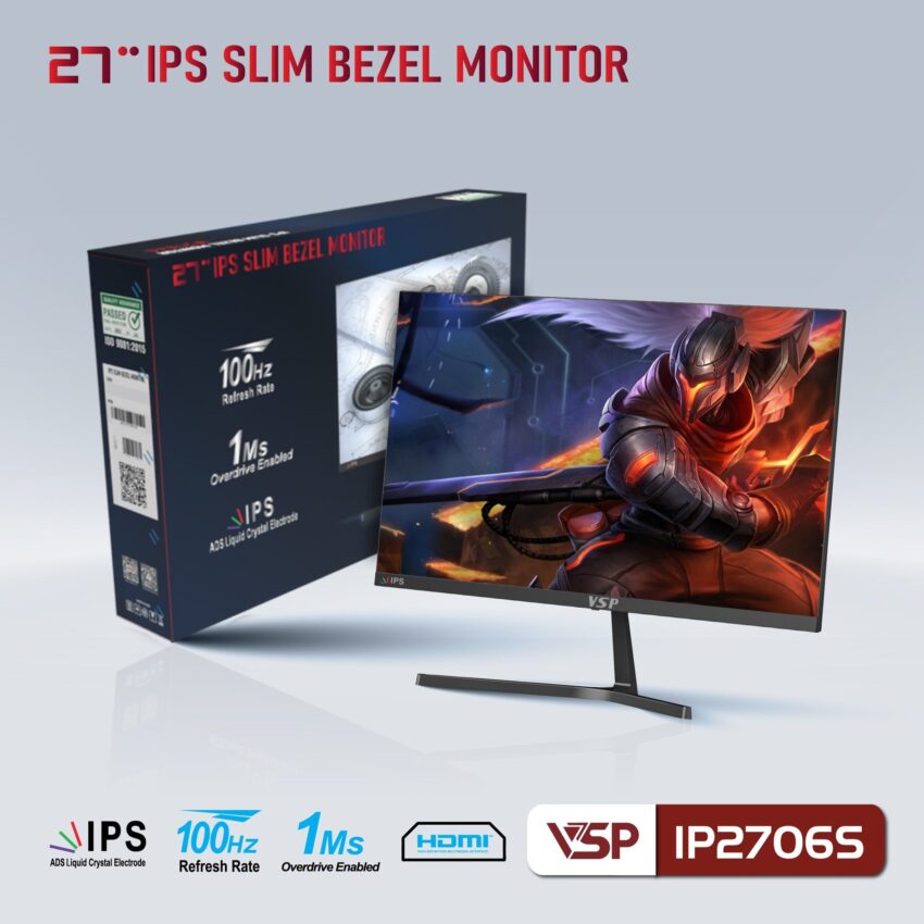 Màn hình VSP IP2706S 27 inch FullHD IPS 100Hz 1ms Đen