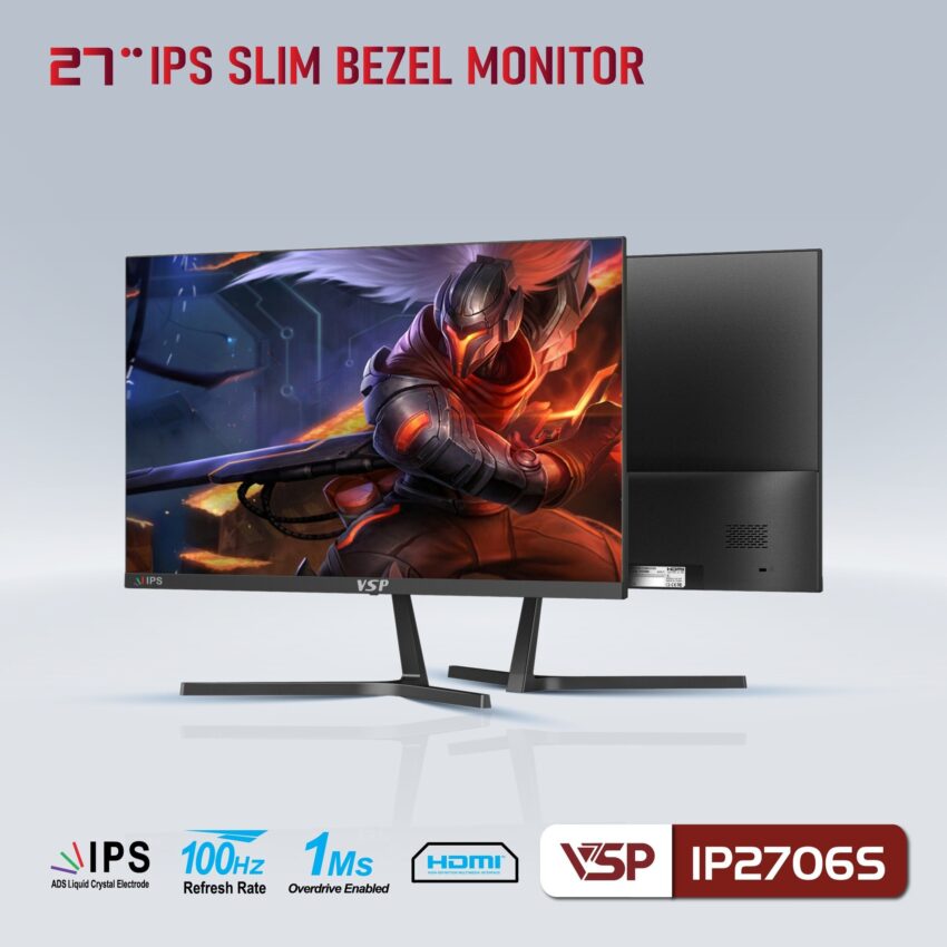 Màn hình VSP IP2706S 27 inch FullHD IPS 100Hz 1ms Đen