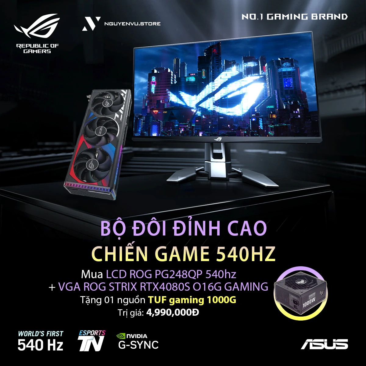 BỘ ĐÔI ĐỈNH CAO CHIẾN GAME 540Hz | Nguyễn Vũ Store