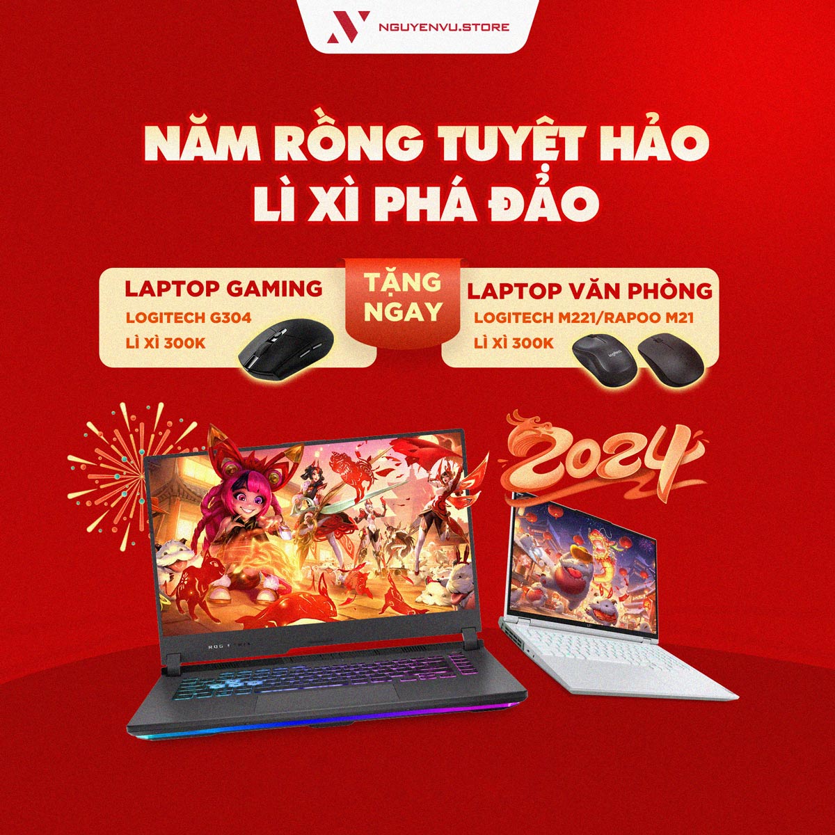 NĂM RỒNG TUYỆT HẢO | LAPTOP LÌ XÌ PHÁ ĐẢO