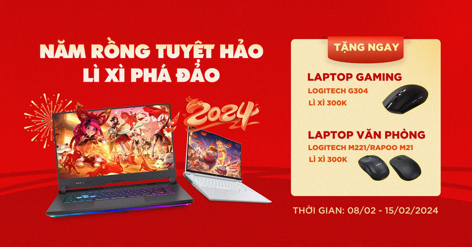 NĂM RỒNG TUYỆT HẢO | LAPTOP LÌ XÌ PHÁ ĐẢO