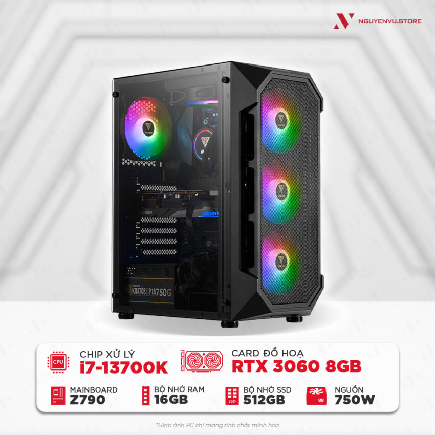 Cấu hình PC gaming i7 13700K RTX 3060 Chính hãng